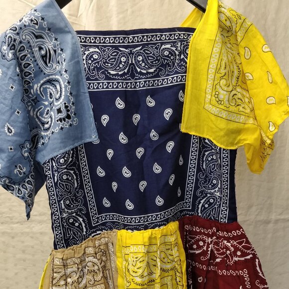 Hand sewn bandana dress, short - Picture 1 of 4
